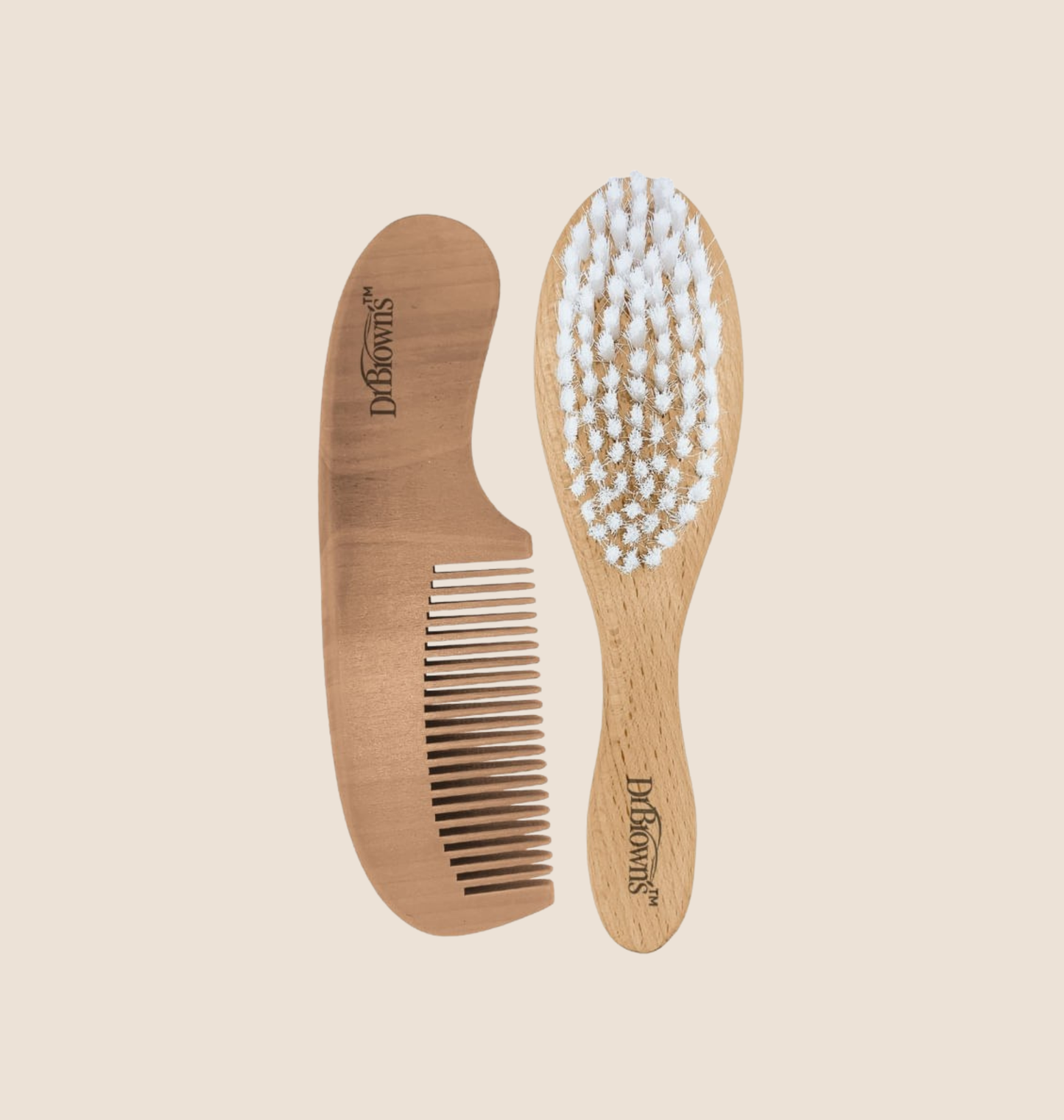 SET CEPILLO + PEINE DR´BROWNS - CUIDADO SUAVE Y NATURAL PARA TU BEBÉ