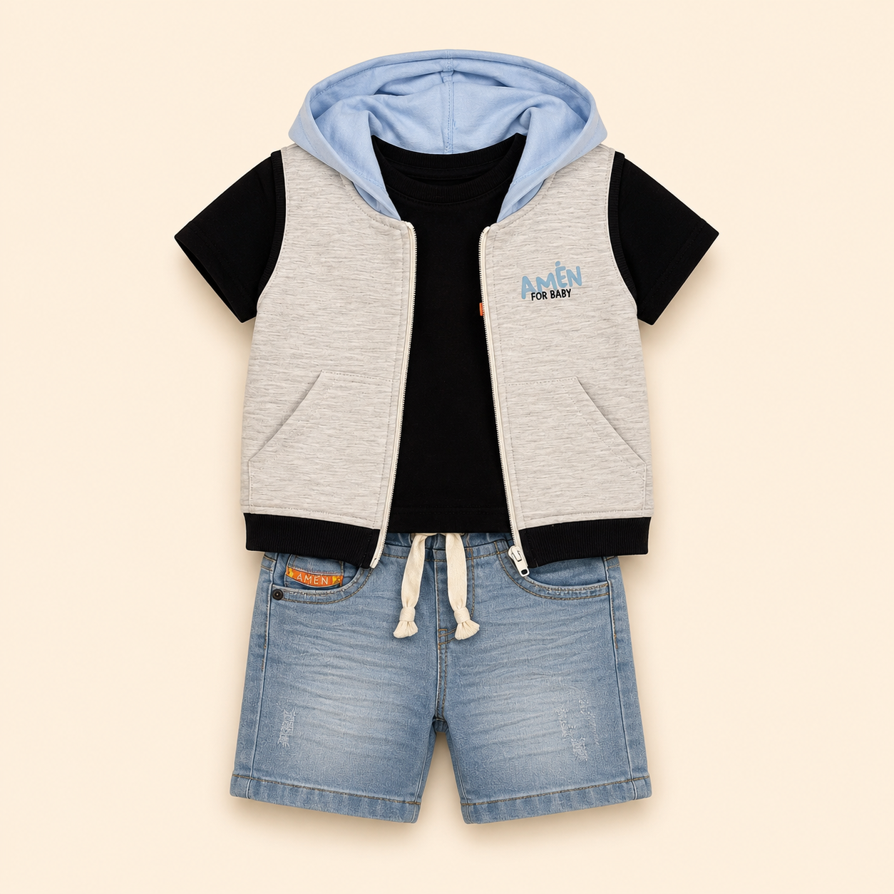 ⭕️ CONJUNTO 3 PIEZAS AMÉN | Mara baby