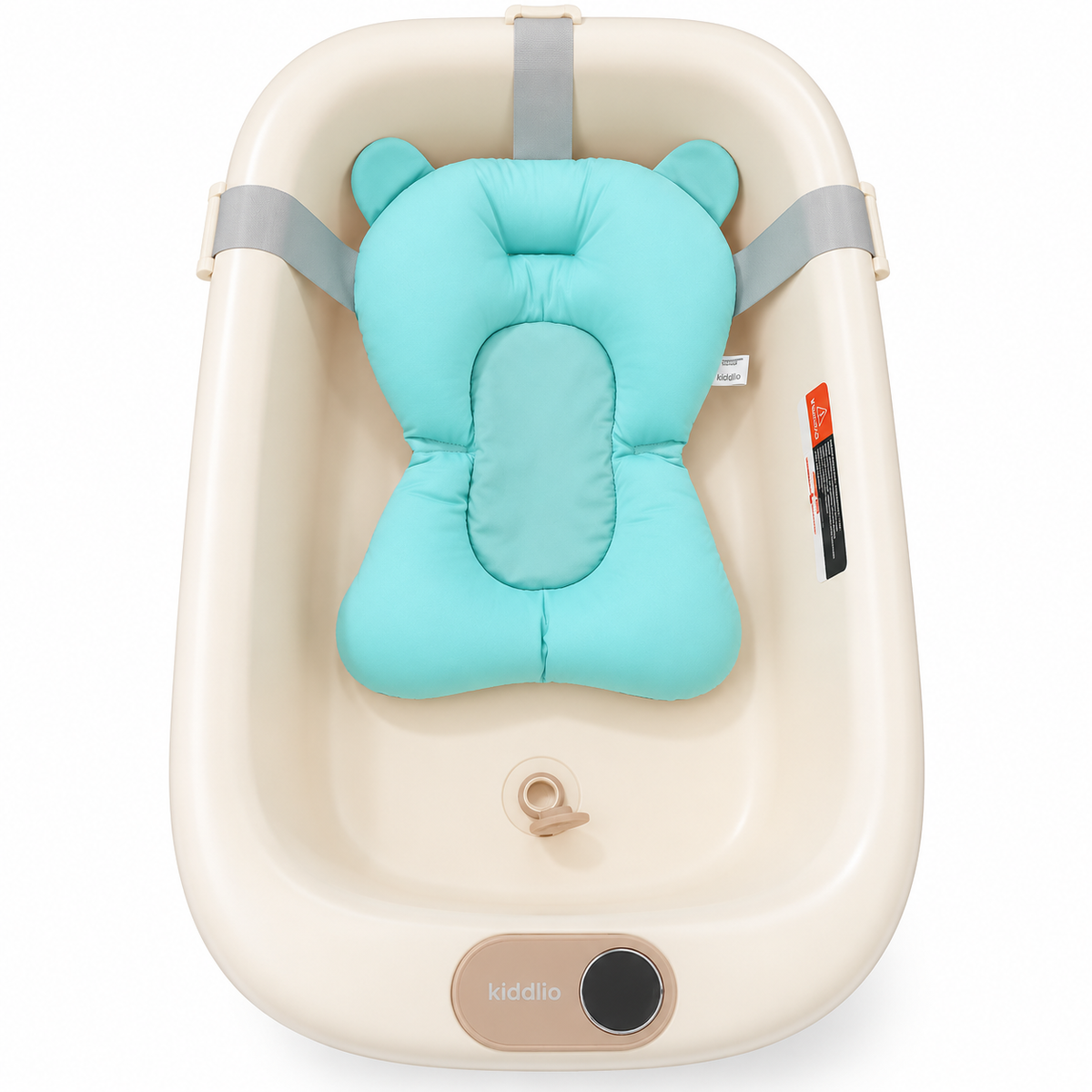 Soporte de baño acolchado para bebé color menta