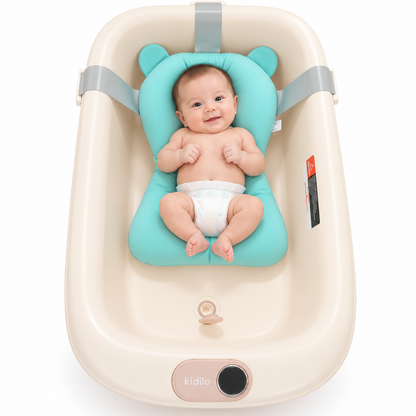 Soporte de baño acolchado para bebé color menta
