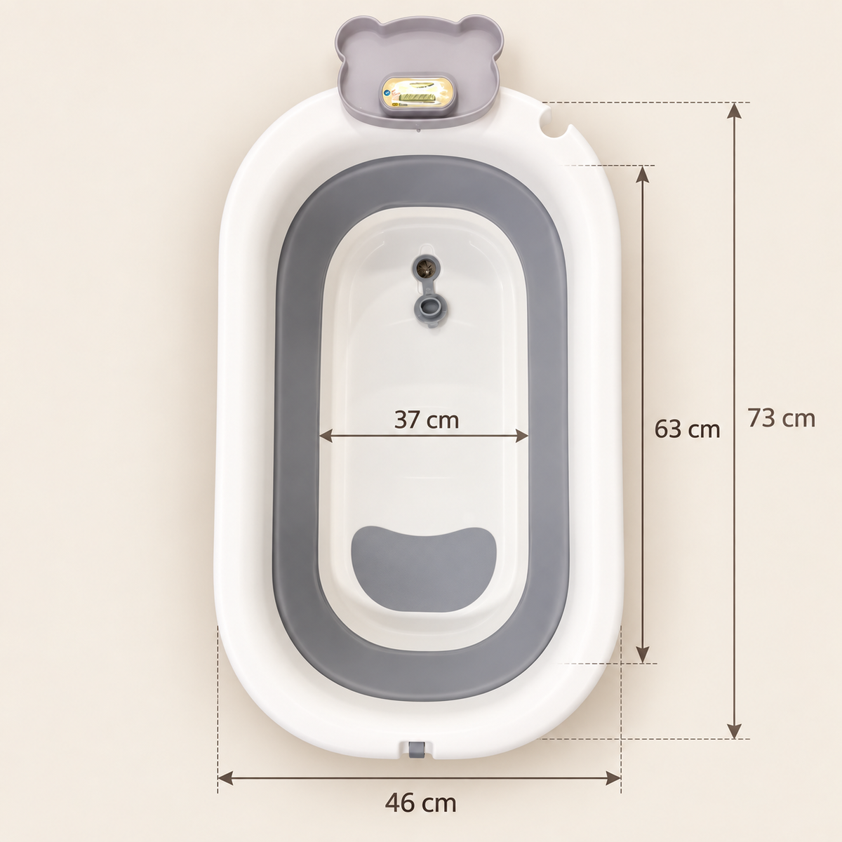 Bañera Plegable para Bebé con Termómetro Digital