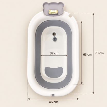 Bañera Plegable para Bebé con Termómetro Digital