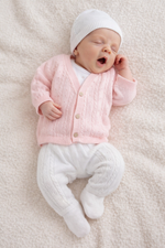 SET TEJIDO ROSA-AZUL PASTEL