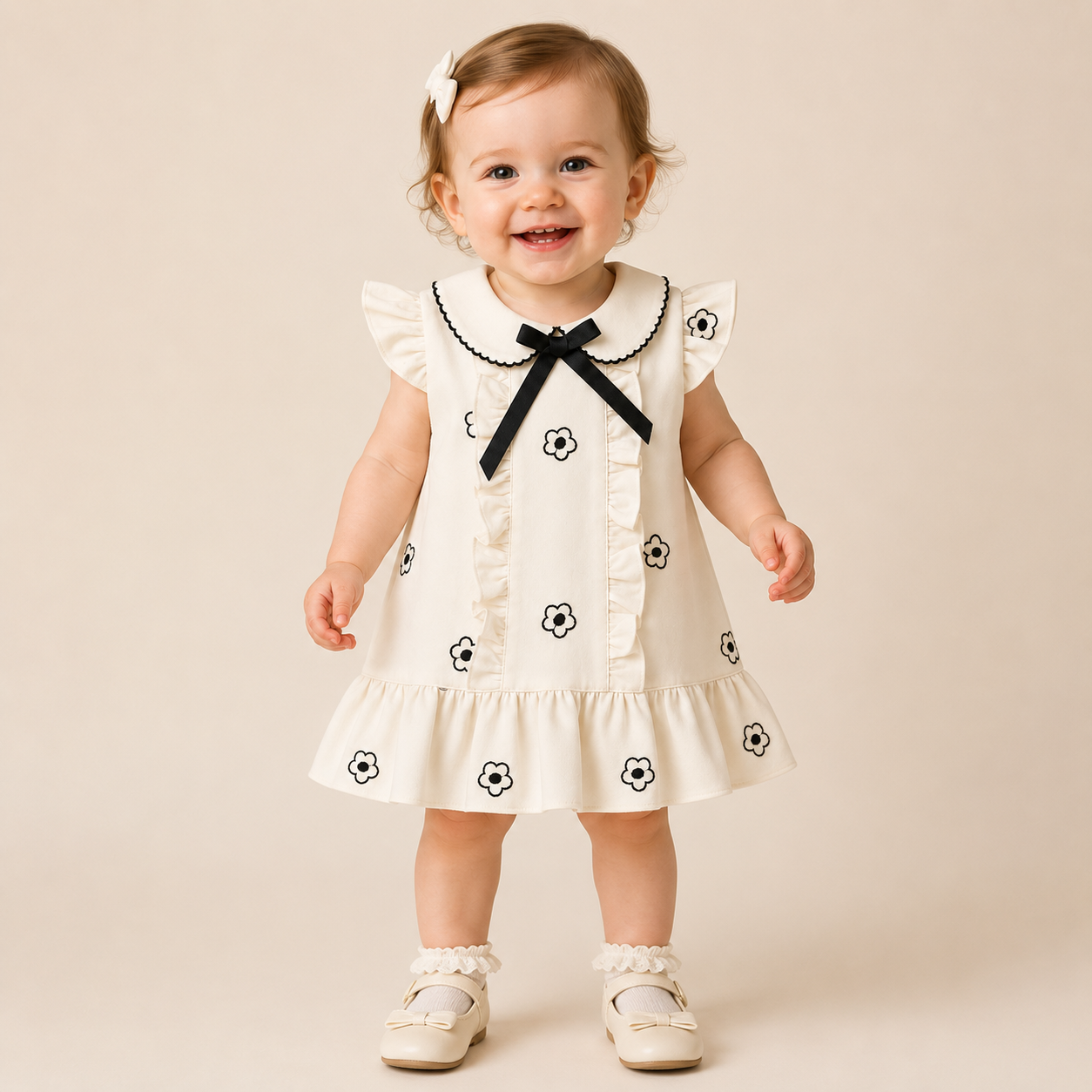 ⚪️ VESTIDO COQUETTE NEGRO | MARA BABY