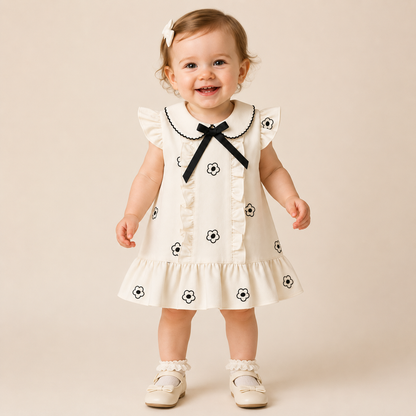 ⚪️ VESTIDO COQUETTE NEGRO | MARA BABY