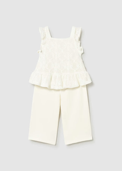 CONJUNTO PANTALON Y TOP CROCHET BEBE MAYORAL