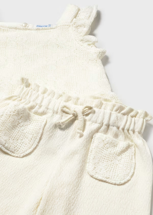 CONJUNTO PANTALON Y TOP CROCHET BEBE MAYORAL