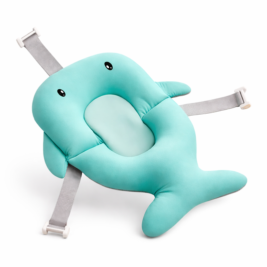 COJIN SOPORTE PARA BAÑO DE BEBÉ - DISEÑO BALLENA