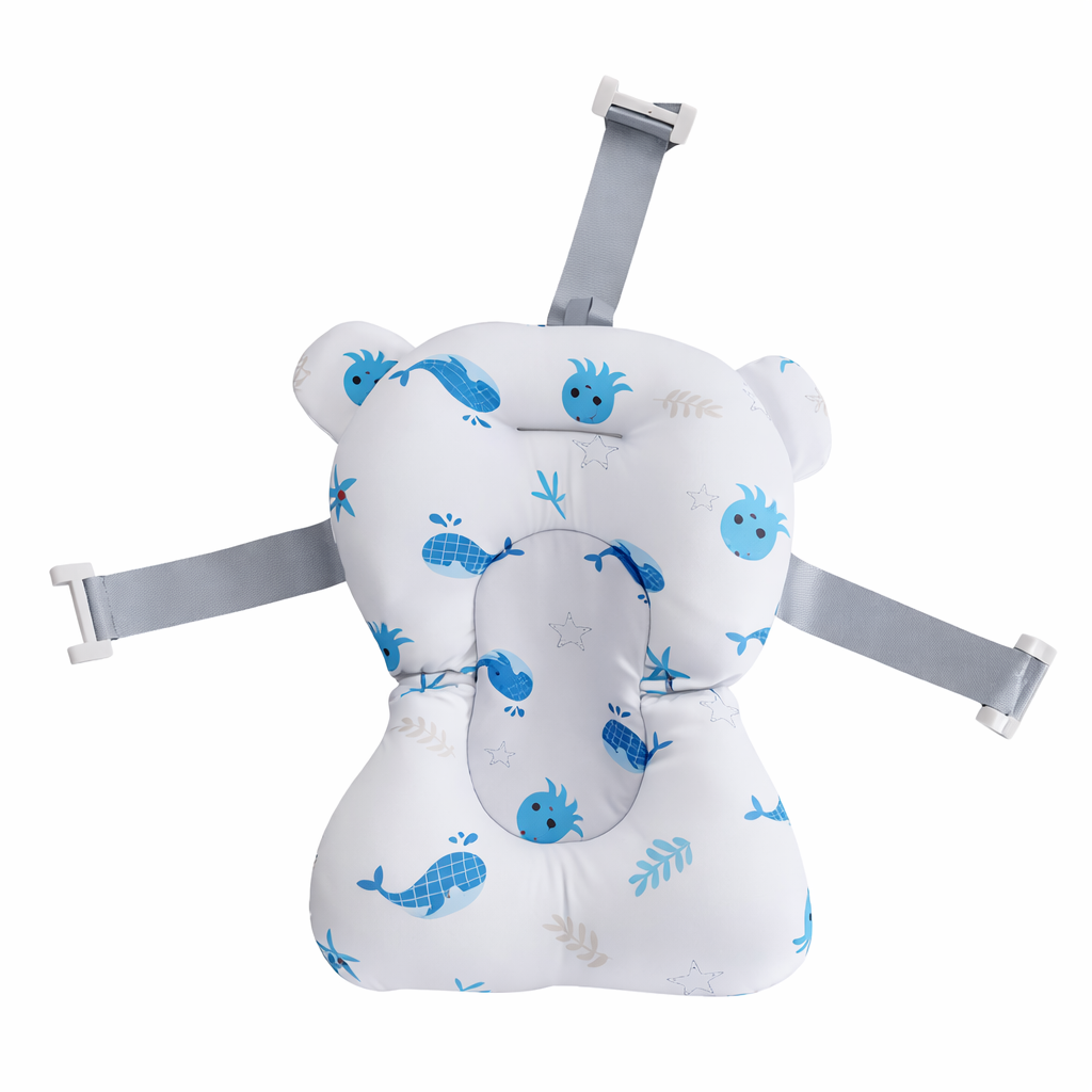 COJIN SOPORTE PARA BAÑO DE BEBÉ - DISEÑO ANIMALES MARINOS