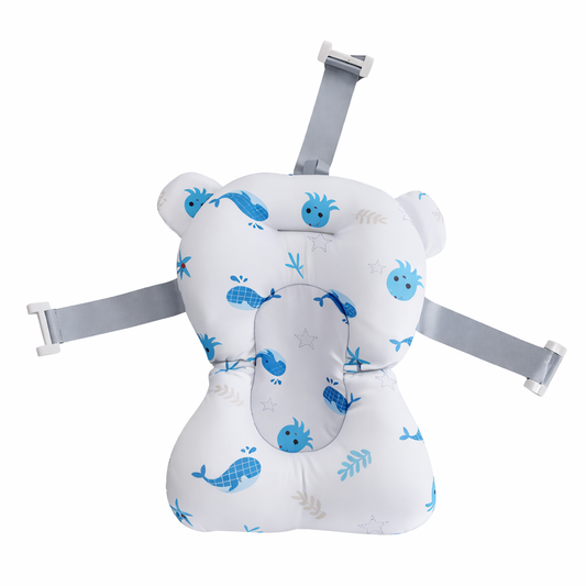 COJIN SOPORTE PARA BAÑO DE BEBÉ - DISEÑO ANIMALES MARINOS