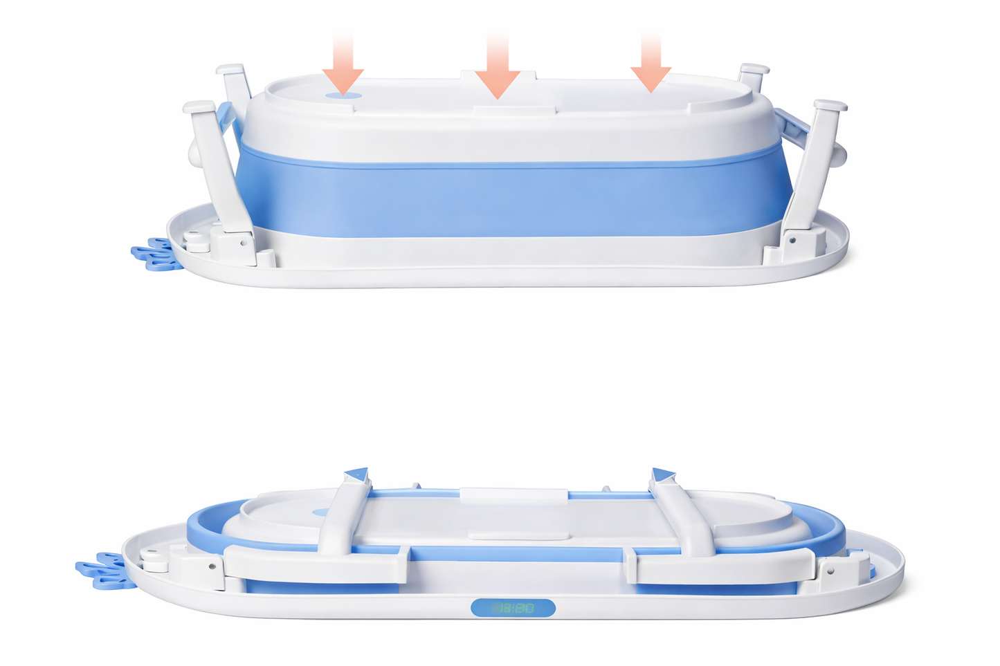 BAÑERA PLEGABLE LETRAS AZUL