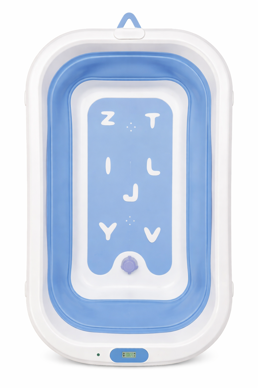 BAÑERA PLEGABLE LETRAS AZUL
