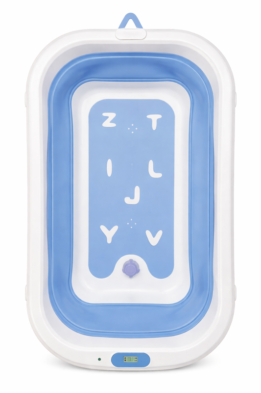 BAÑERA PLEGABLE LETRAS AZUL