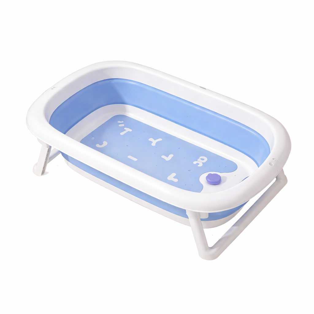 BAÑERA PLEGABLE LETRAS AZUL