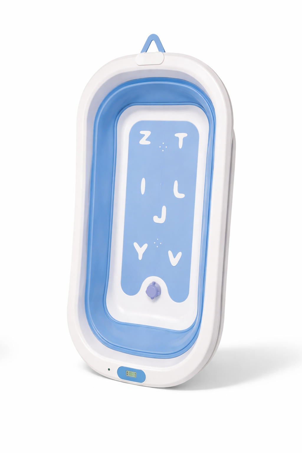 BAÑERA PLEGABLE LETRAS AZUL