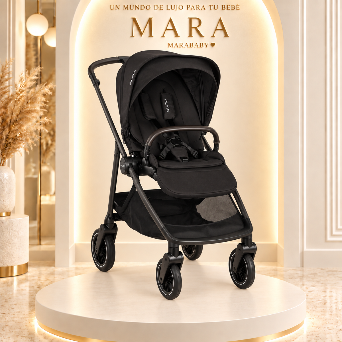 Coche Nuna SWIV Caviar Chocolate – Asiento Reversible y Ligero | Con Detalle Estético