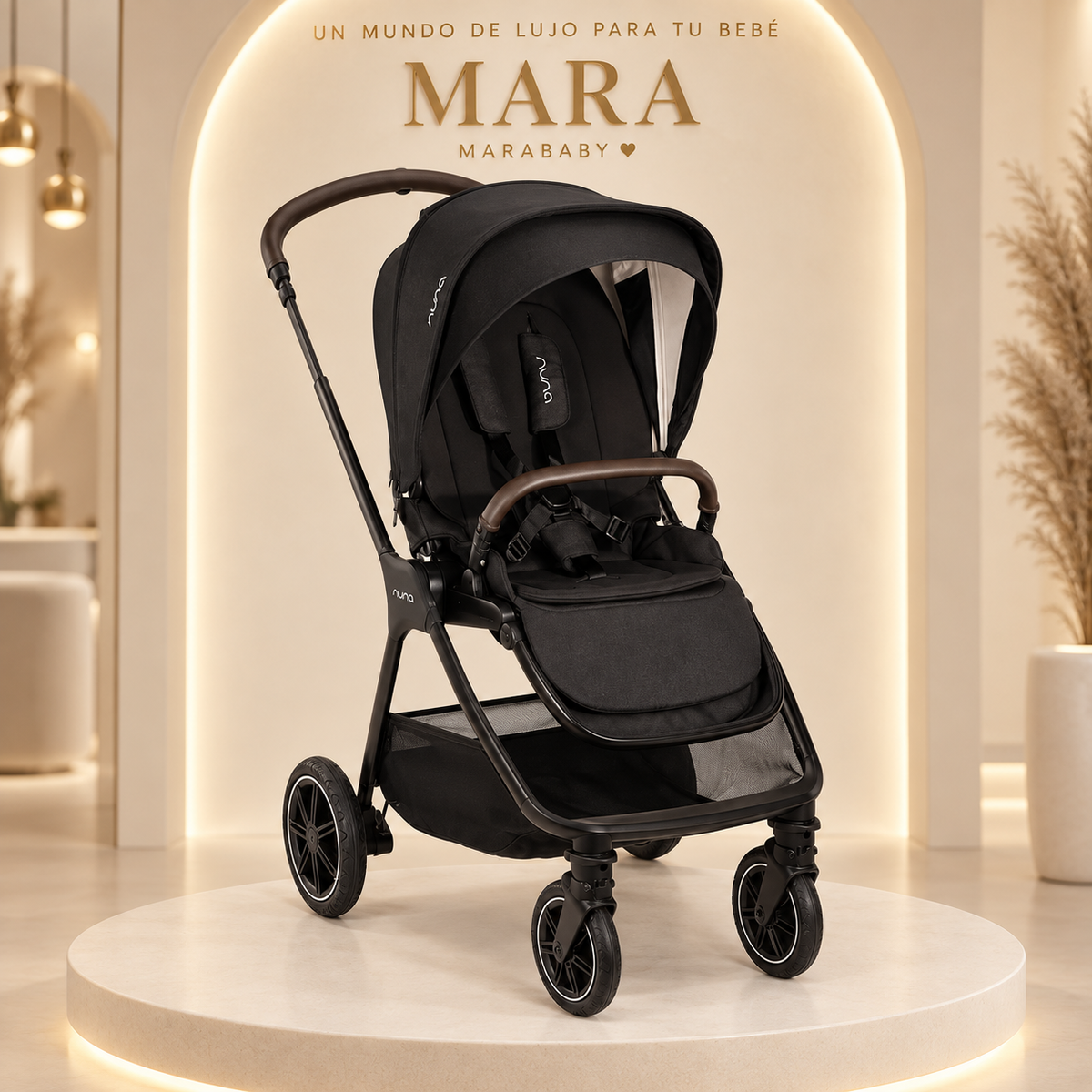 Coche Nuna TRIV Next Caviar Chocolate – Asiento Reversible