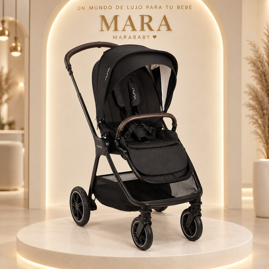 Coche Nuna TRIV Next Caviar Chocolate – Asiento Reversible