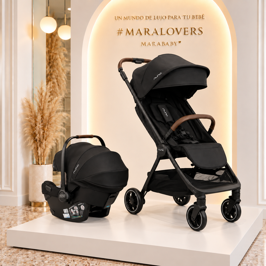 Combo Nuna TRVL + Nuna PIPA URBN – Cochecito y Silla de Auto para Bebé