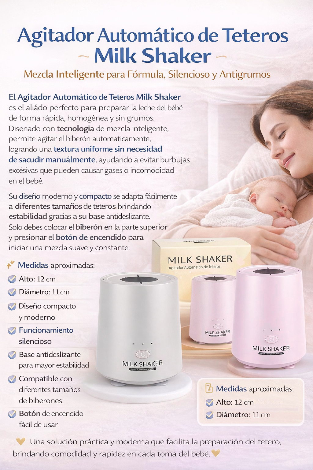 AGITADOR AUTOMATICO DE TETEROS MILK SHAKER