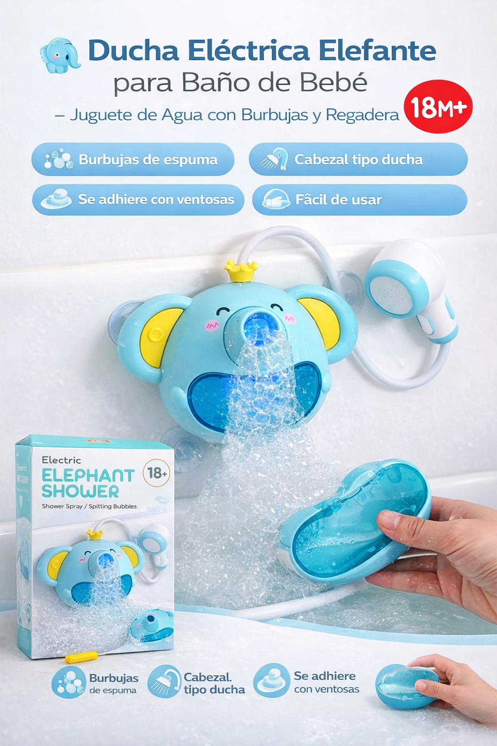ELEPHANT SHOWER DUCHA ELECTRICA PARA BAÑO DE BEBE