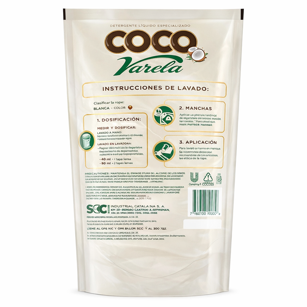 DETERGENTE LIQUIDO COCO VARELA 900ML