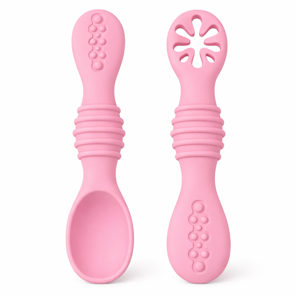 SET DE 2 PRECUCHARAS DE APRENDIZAJE - ROSADO