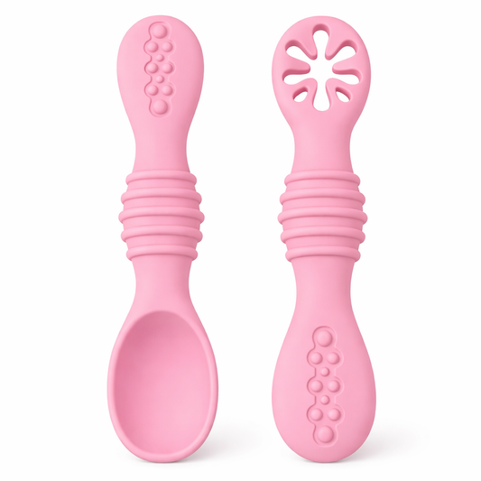 SET DE 2 PRECUCHARAS DE APRENDIZAJE - ROSADO