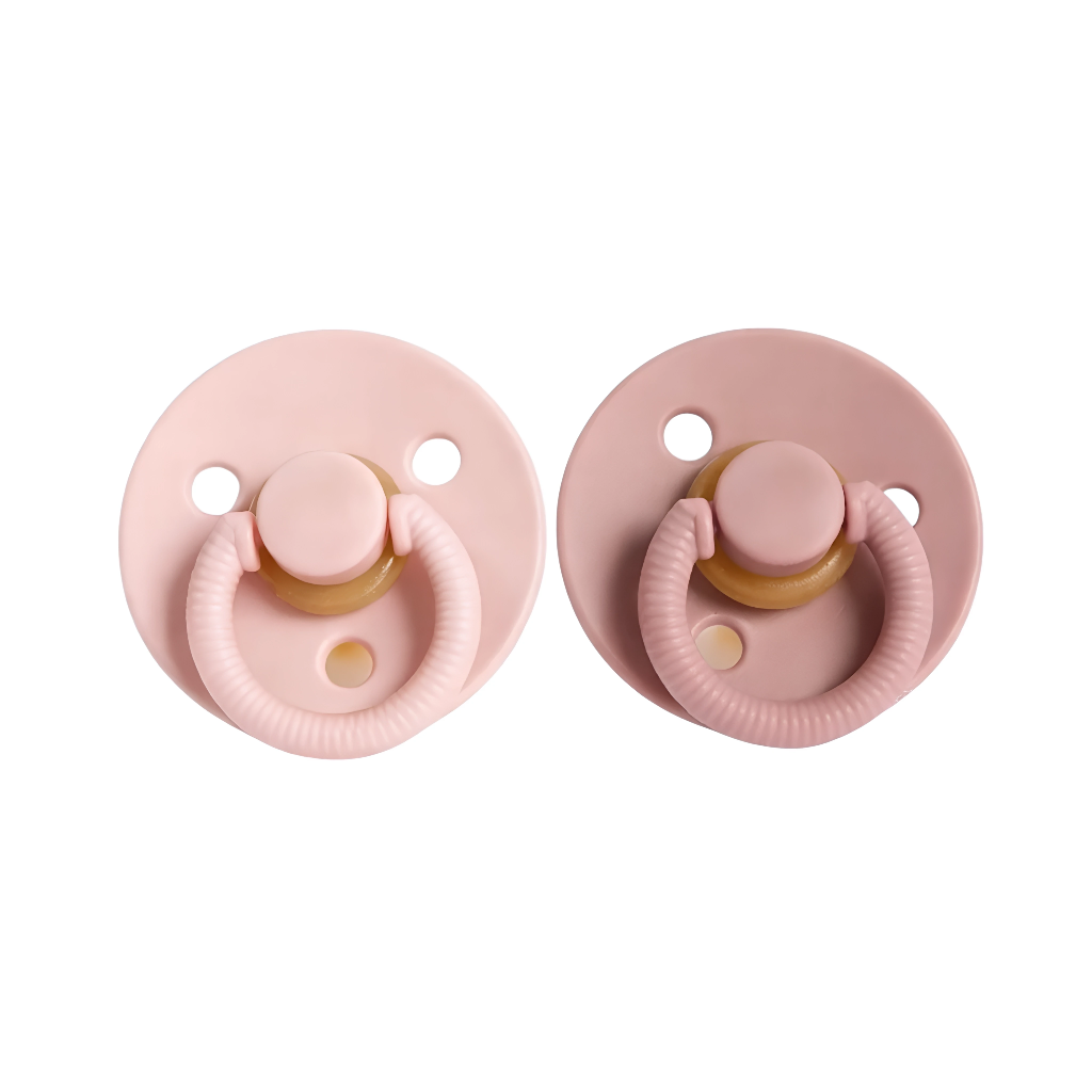 CHUPON DE GOMA NATURAL MUNLOVE . 0M+ - ROSA PASTEL ROSA EMPOLVADO