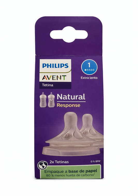 TETINAS PHILIPS AVENT NATURAL RESPONSE - FLIJO 1 EXTRA LENTO