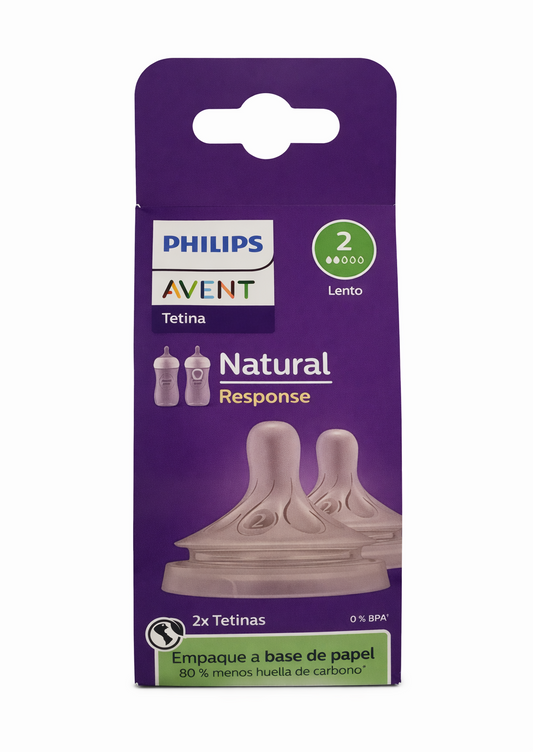 TETINAS PHILIPS AVENT NATURAL RESPONSE - FLIJO LENTO 2