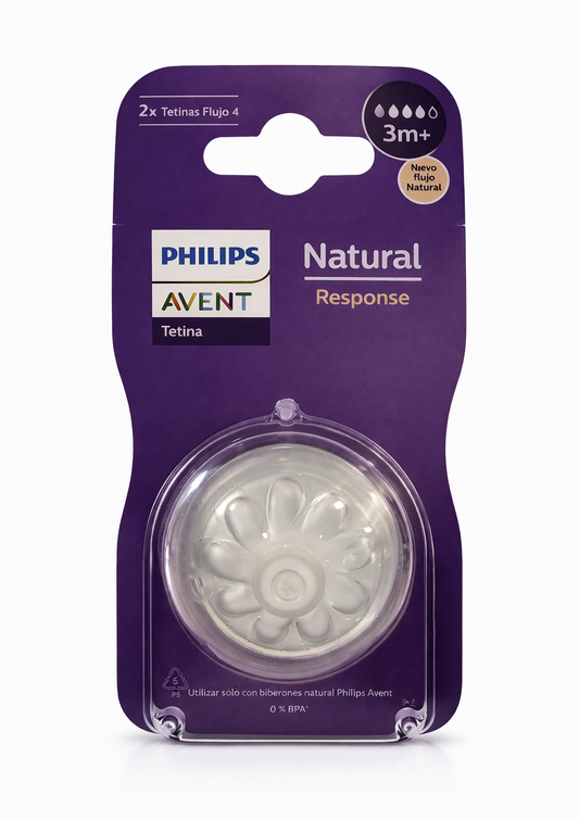 TETINAS PHILIPS AVENT NATURAL RESPONSE - FLIJO 4 (3M+)
