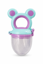 ALIMENTADOR ANTIAHAGO EN SILICONA DISEÑO - OSITO AZUL Y MORADO