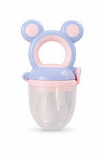 ALIMENTADOR ANTIAHAGO EN SILICONA DISEÑO - OSITO MORADO Y ROSADO