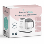 Procesador de Alimentos para Bebés 2 en 1 – Vaporizador y Licuadora | Premium Baby