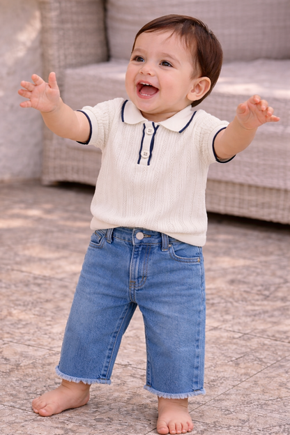 CONJUNTO BEBÉ PREMIUM - POLO TRICOT + PANTALON DENIM