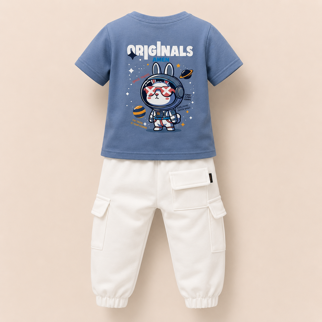 ⭕️ CONJUNTO 2 PIEZAS AMÉN BERMUDA BLANCA