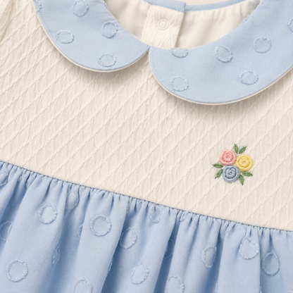 ⭕️ VESTIDO COLOMBIANO AZUL BEBÉ FELIZ-MARA BABY