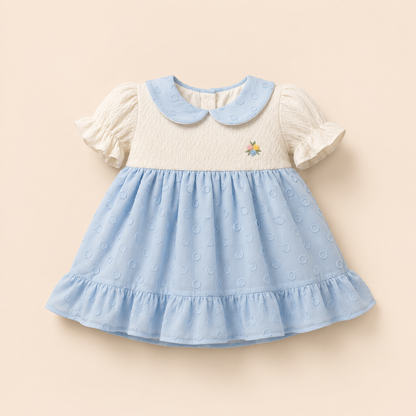 ⭕️ VESTIDO COLOMBIANO AZUL BEBÉ FELIZ-MARA BABY