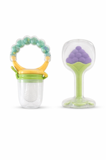 ALIMENTADOR DE FRUTAS Y VERDURAS CON RASCAENCIAS DISEÑO - UVA - VERDE Y AMARILLO