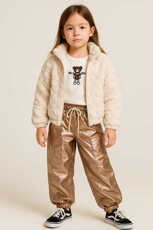 CONJUNTO CON CHAQUETA DE PELUCHE