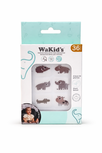 PARCHES REPELENTES PARA MOSQUITOS WAKID’S X36 UND