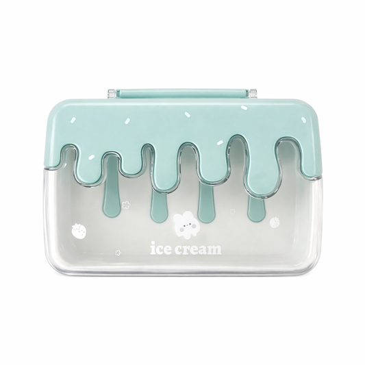 JABONERA PORTATIL CON ESTUCHE PROTECTOR DISEÑO - ICE CREAM AGUAMARINA