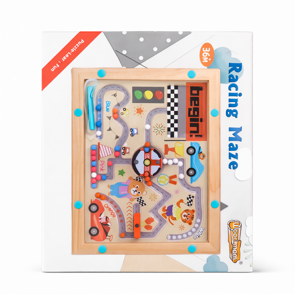 LABERINTO MAGNETICO DE MADERA ¨RACING MAZE¨