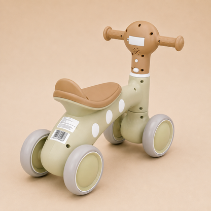 Triciclo Bebé 4 Ruedas Verde Menta | Sin Pedales 1-3 Años | Mara Baby
