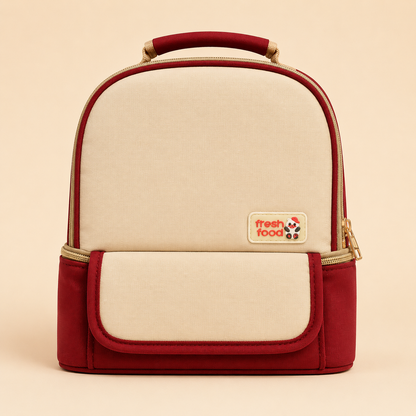 ⭕️Mochila Pañalera Térmica Roja | Conserva Calor y Frío para Alimentos del Bebé