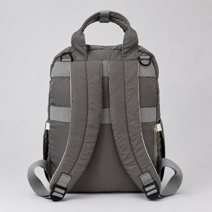 ⚪Pañalera Mochila Smart Baby Gris – Bolso Maternal Elegante y Funcional