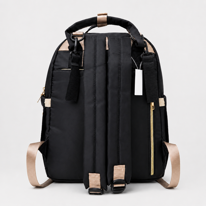 ⚪Pañalera Tipo Mochila Acolchada con Monedero Desmontable Duohui