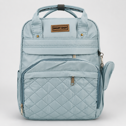 ⚪Pañalera Mochila Smart Baby – Bolso Maternal Multifuncional Azul