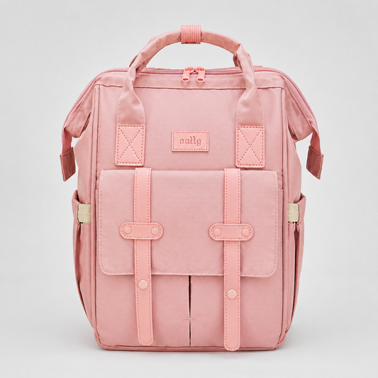 ⚪PAÑALERA TIPO MOCHILA PREMIUM - DISEÑO MODERNO - COLOR ROSA